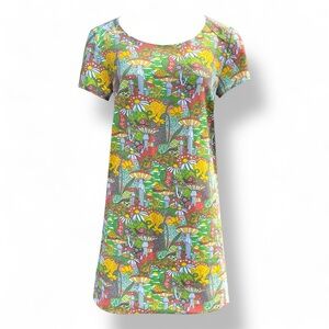 Magnificent mushrooms tunic in olive by Blue Platypus Clothing sz 4x